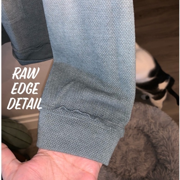 Olive Charcoal Ombré Thermal Sweatshirt - Picture 11 of 12